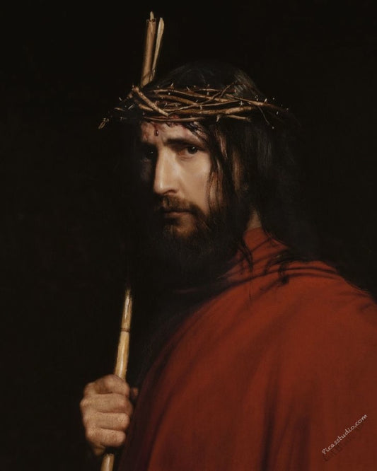 Christ with Thorns, by Carl Heinrich Bloch Oil Painting Hand Painted Art on Canvas Wall Decor Unframed