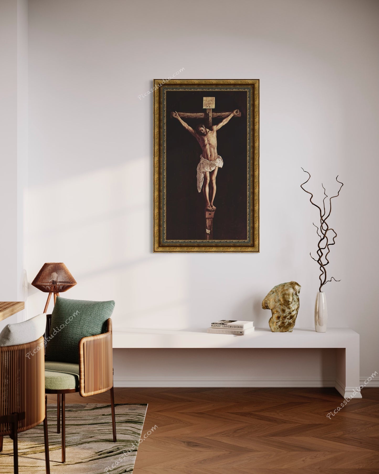 Christ on the Cross by Francisco de Zurbaran Oil Painting Hand Painted Art on Canvas Wall Decor Unframed