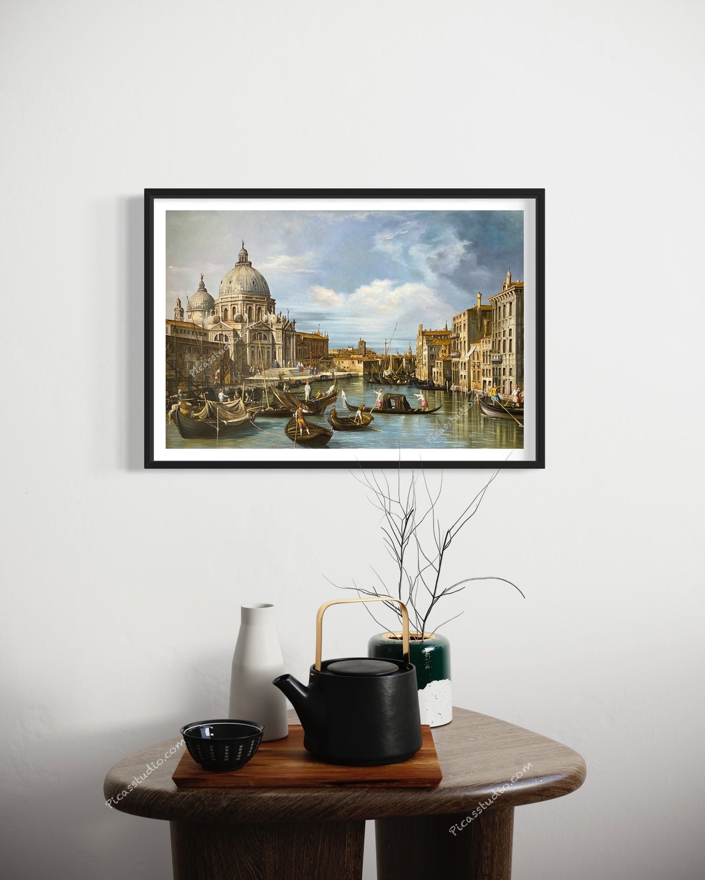 The Entrance to the Grand Canal, Venice Oil Painting Hand Painted Art on Canvas Vintage Wall Decor Unframed