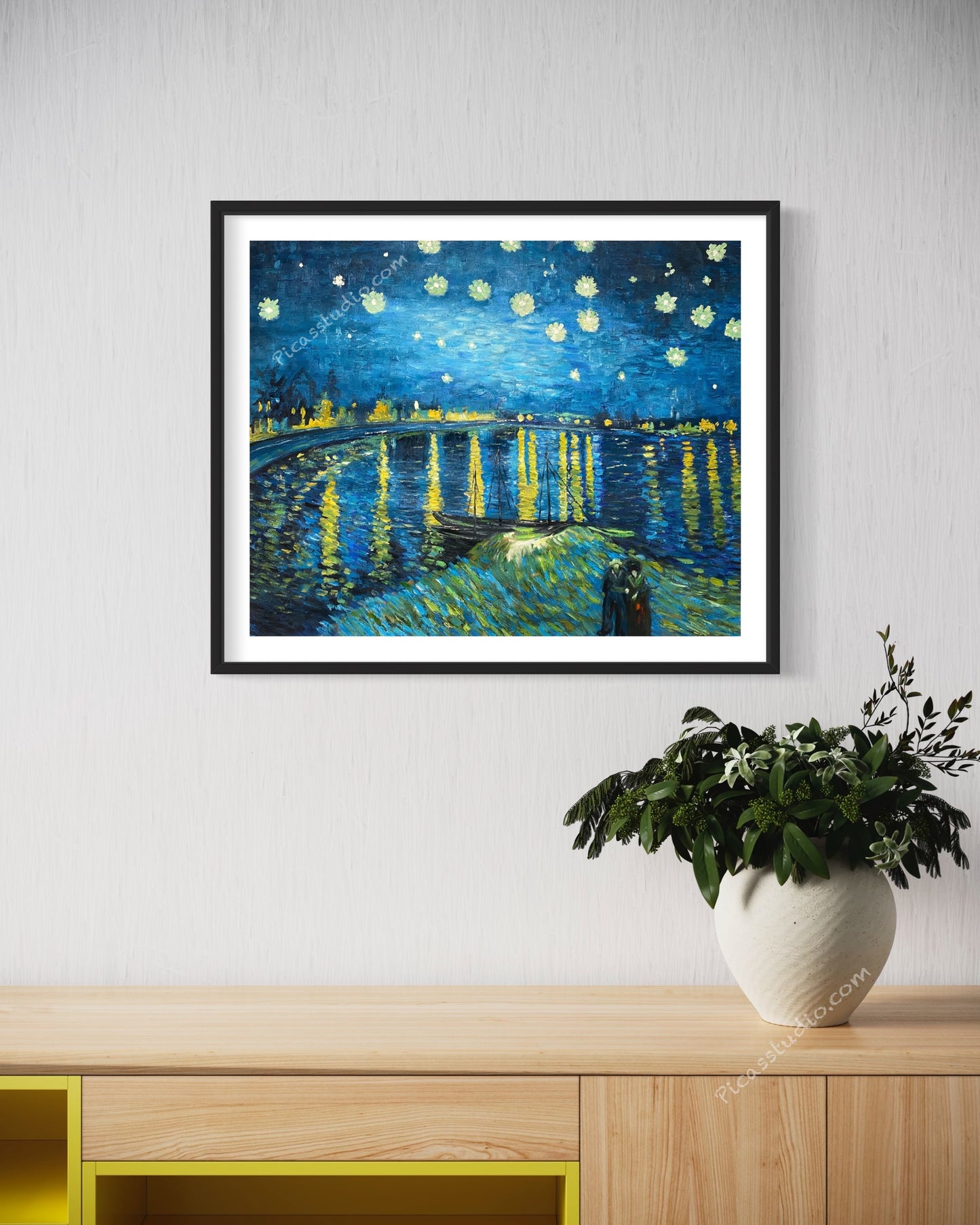 Vincent van Gogh Oil Painting The Starry Night Over The Rhone Hand Painted Art on Canvas Wall Decor Unframed