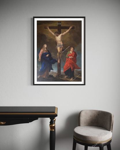 The crucifixion of Jesus Oil Painting Hand Painted on Canvas Old Master Art Vintage Wall Decor Unframed