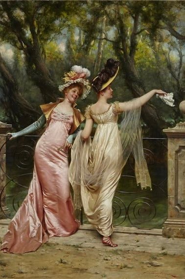 Frédéric Soulacroix Ladies Oil Painting Hand Painted on Canvas Vintage Wall Art Decor Unframed