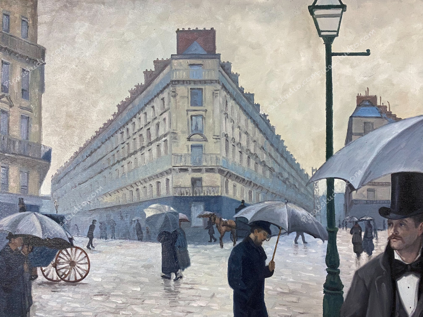 Paris Street, Rainy Day Gustave Caillebotte Oil Painting Hand Painted on Canvas Vintage Wall Art Decor Unframed