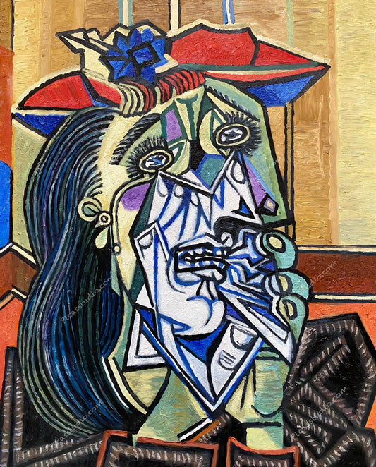 Pablo Picasso The Weeping Woman Oil Painting Hand Painted Art on Canvas Wall Decor Unframed