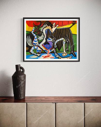 Pablo Picasso Oil Painting Bullfight IV 1934 Hand Painted Art on Canvas Wall Decor Unframed