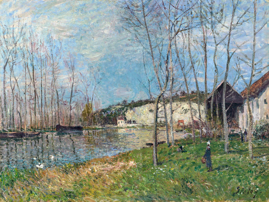 Alfred Sisley Printemps au bord du Loing Oil Painting Landscape Hand Painted Art on Canvas Wall Decor Unframed