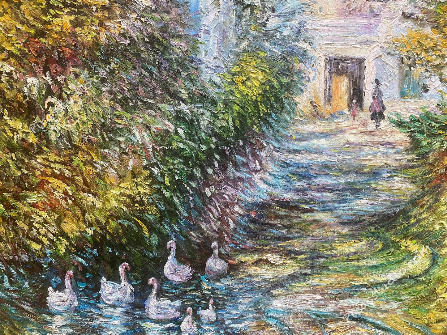 Claude Monet Oil Painting The Duck Pond Landscape Hand Painted Art on Canvas Wall Decor Unframed