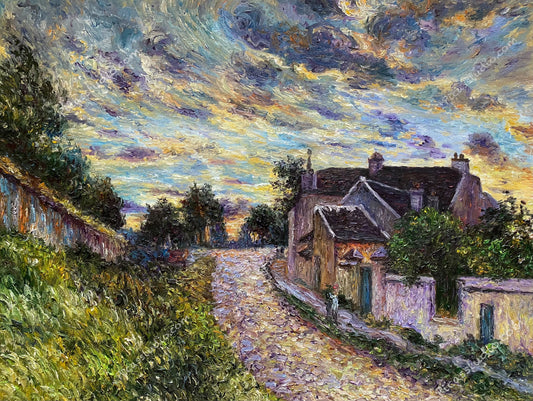 A Path in Louveciennes by Alfred Sisley Oil Painting Landscape Hand Painted Art on Canvas Wall Decor Unframed