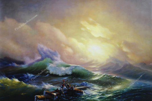 The Ninth Wave by Ivan Aivazovsky Oil Painting Hand Painted Art on Canvas Wall Decor Unframed