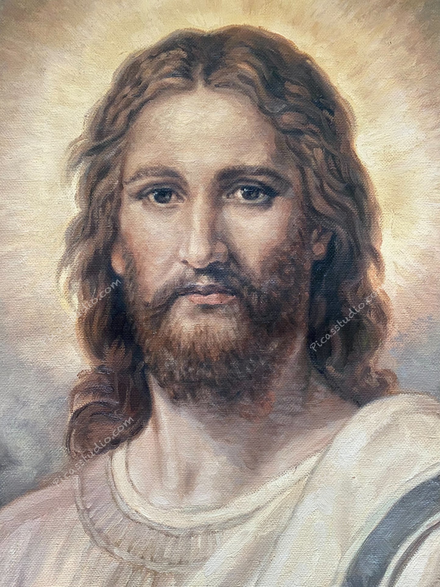 Jesus Christ by Heinrich Hofmann Portrait Oil Painting Hand Painted Art on Canvas Wall Decor Unframed