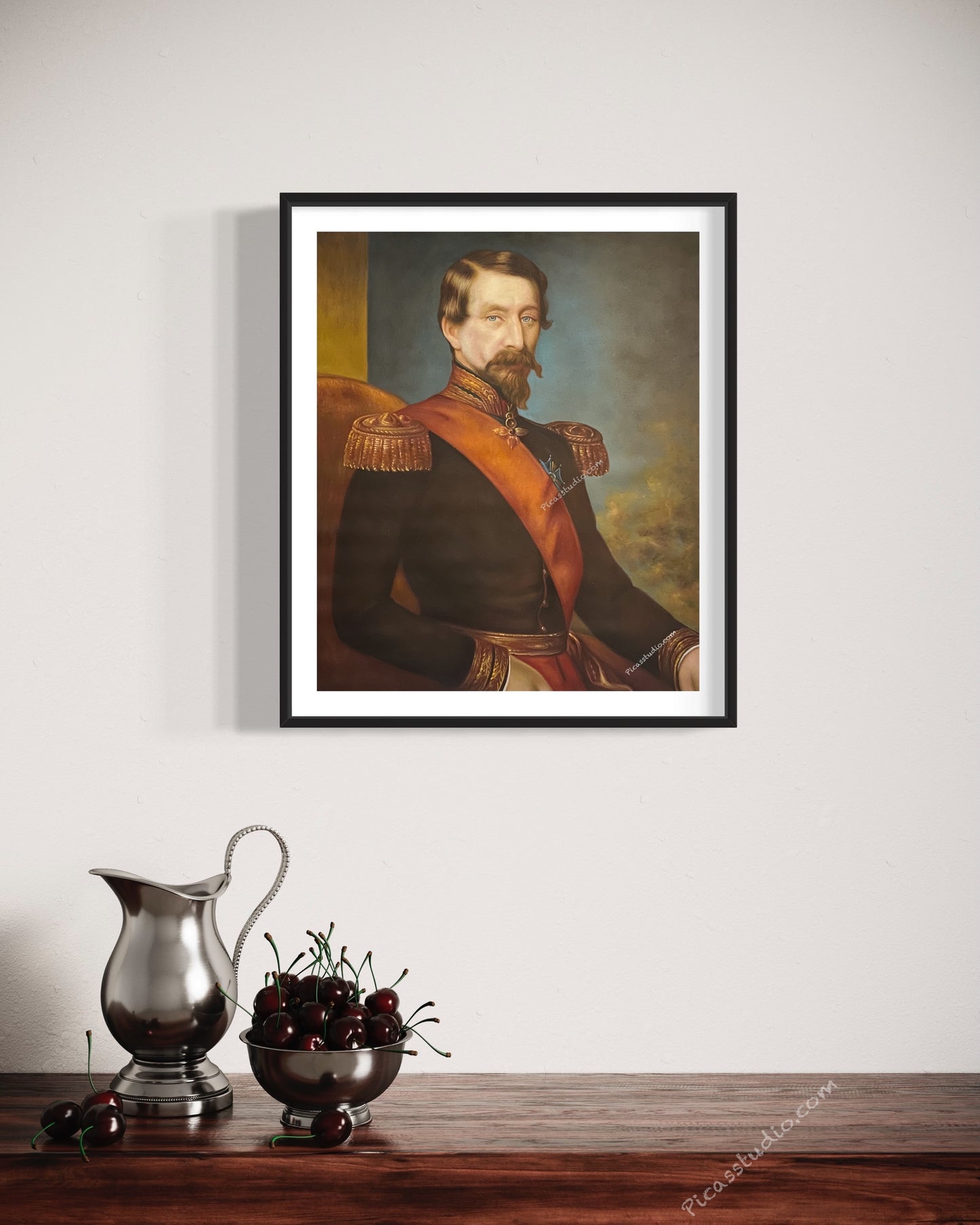 Old Master Art Portrait of Emperor Napoleon III of France Oil Painting Hand Painted on Canvas Vintage Wall Art Decor Unframed