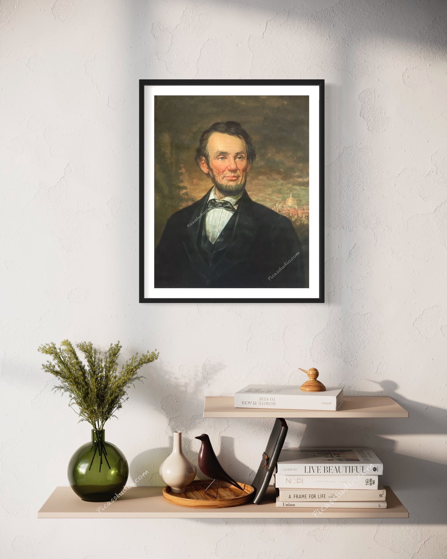 Abraham Lincoln Portrait Oil Painting Hand Painted on Canvas Wall Art Decor Unframed