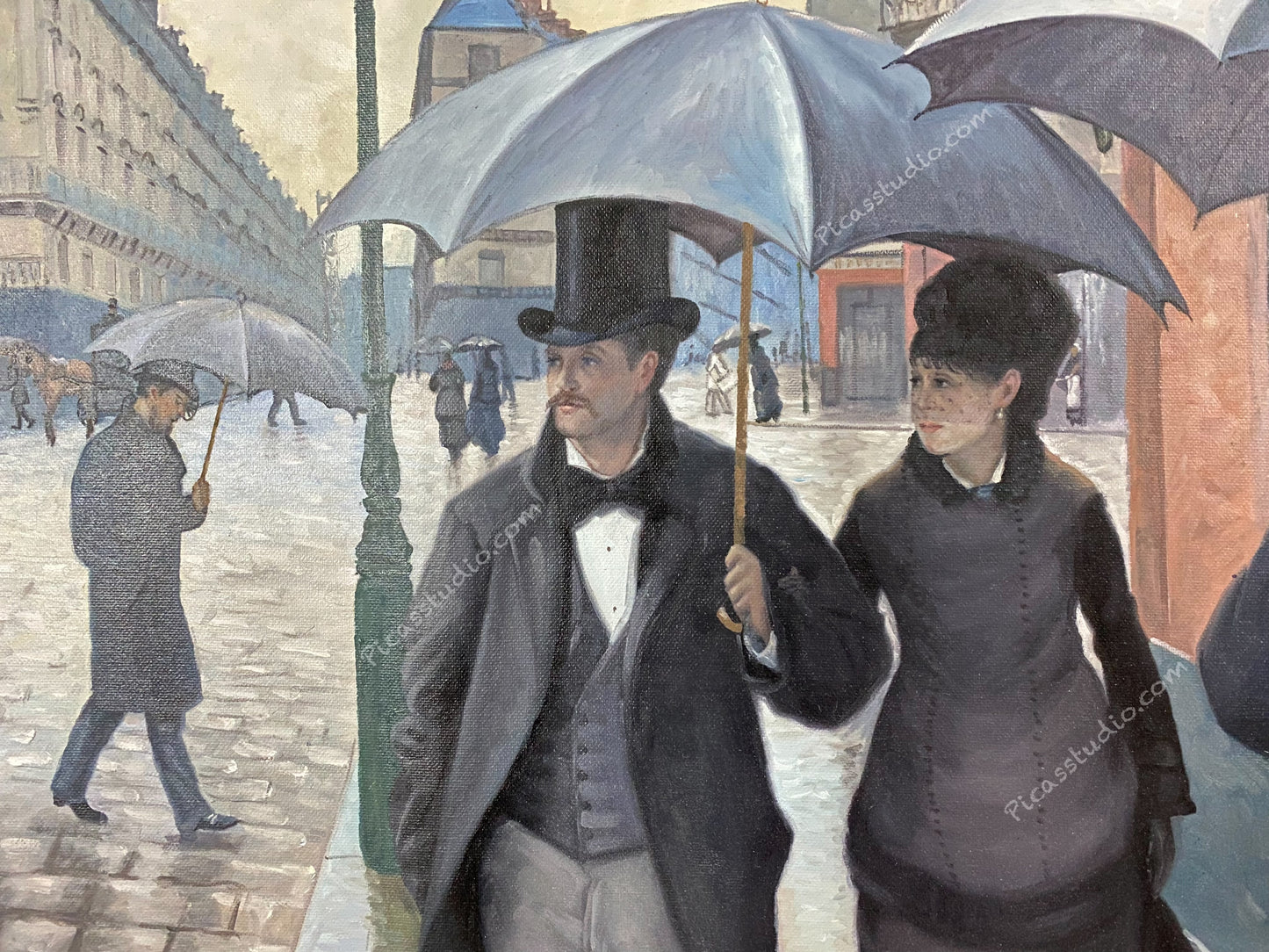 Paris Street, Rainy Day Gustave Caillebotte Oil Painting Hand Painted on Canvas Vintage Wall Art Decor Unframed