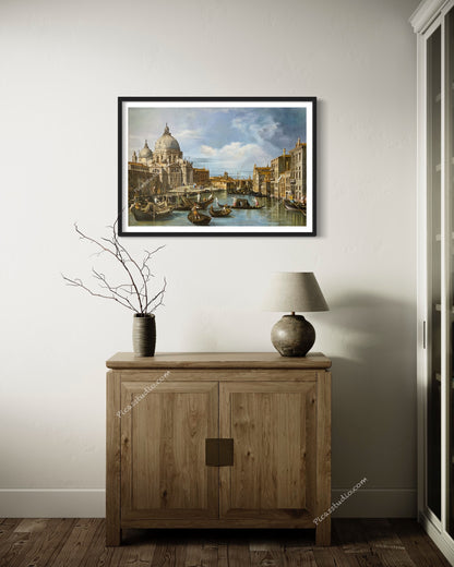 The Entrance to the Grand Canal, Venice Oil Painting Hand Painted Art on Canvas Vintage Wall Decor Unframed