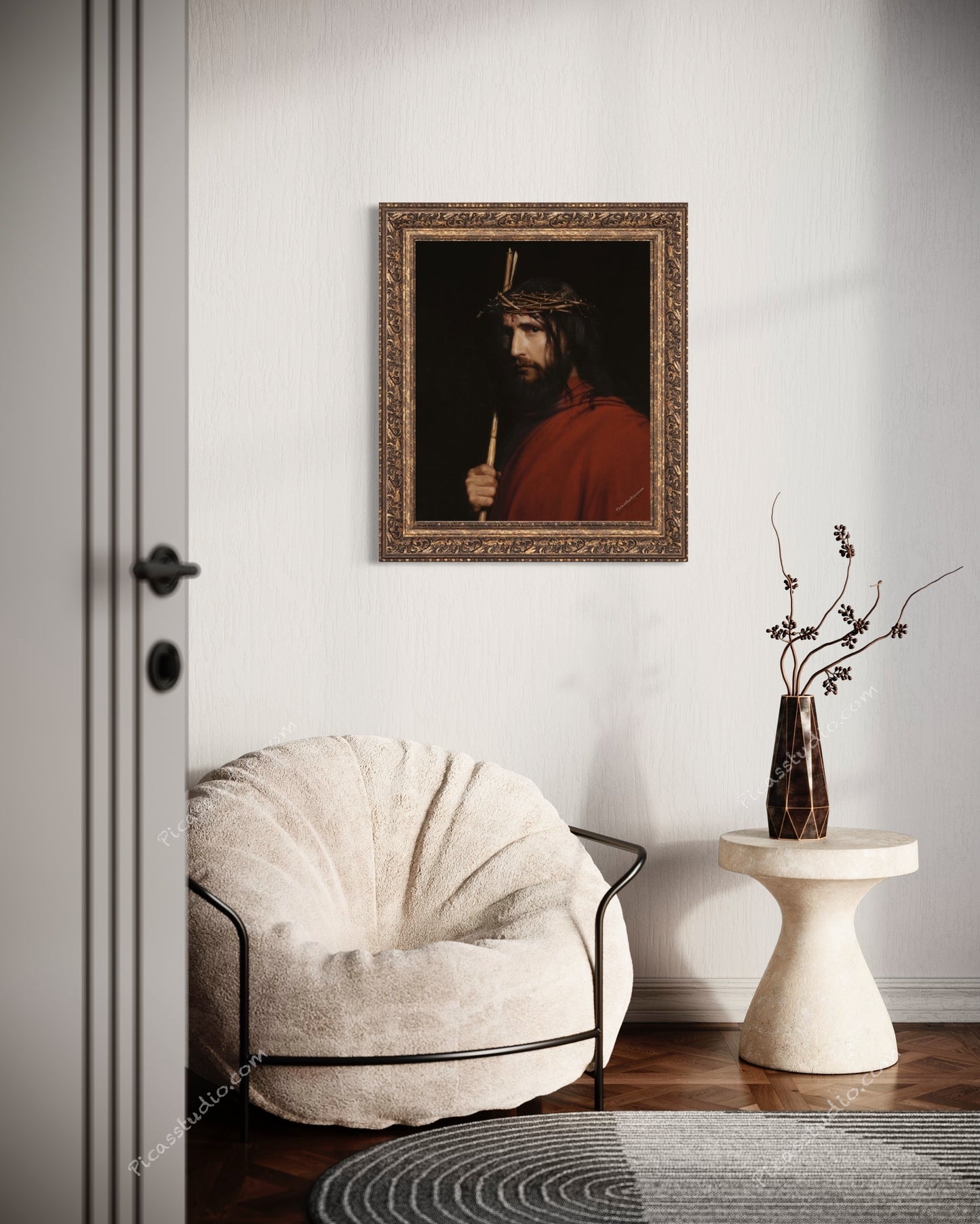 Christ with Thorns, by Carl Heinrich Bloch Oil Painting Hand Painted Art on Canvas Wall Decor Unframed