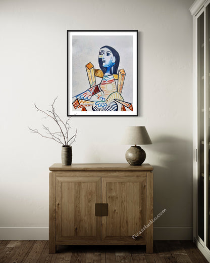Pablo Picasso Oil Painting Seated Woman Hand Painted Art on Canvas Wall Decor Unframed