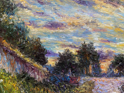 A Path in Louveciennes by Alfred Sisley Oil Painting Landscape Hand Painted Art on Canvas Wall Decor Unframed