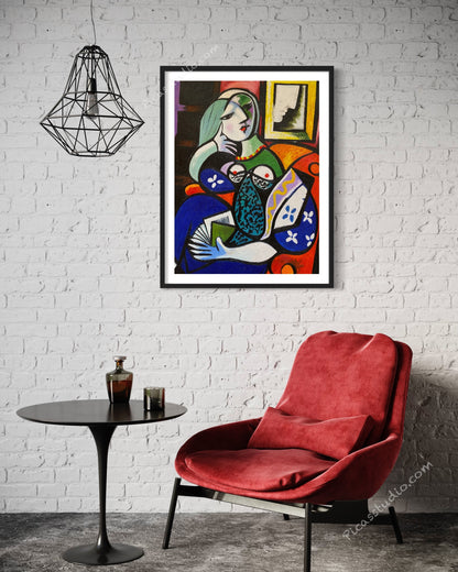 Pablo Picasso Oil Painting Woman with a Book Hand Painted Art on Canvas Wall Decor Unframed