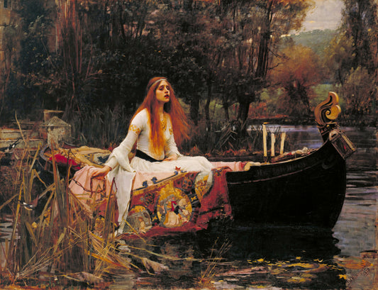 John William Waterhouse - The Lady of Shalott OIl Painting Hand Painted on Canvas Wall Art Decor Unframed