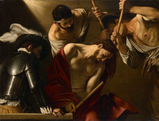The Crowning with Thorns Caravaggio Oil Painting Hand Painted Art on Canvas Wall Decor Unframed