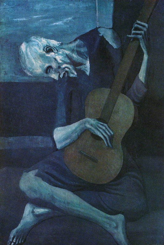 Pablo Picasso Oil Painting The Old Guitarist Hand Painted on Canvas Wall Art Decor Unframed