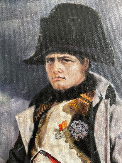 Napoleon I in 1814 by Jean-Louis-Ernest Meissonier Oil Painting Old Master Art Hand Painted on Canvas Vintage Wall Decor Unframed
